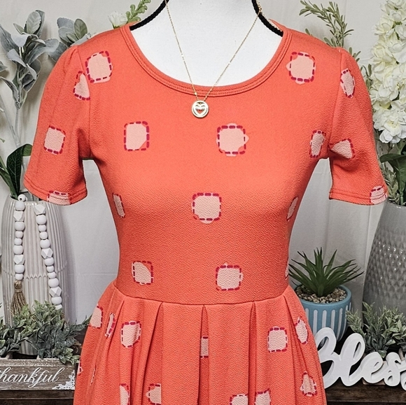 LuLaRoe | TWO for ONE | AMELIA KNIT BACK ZIP FLAIR DRESS - Picture 4 of 15